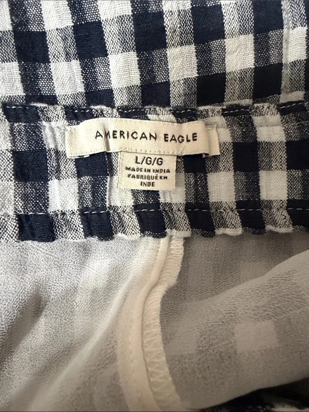 American Eagle Outfitters Black and White Gingham Mini Skirt